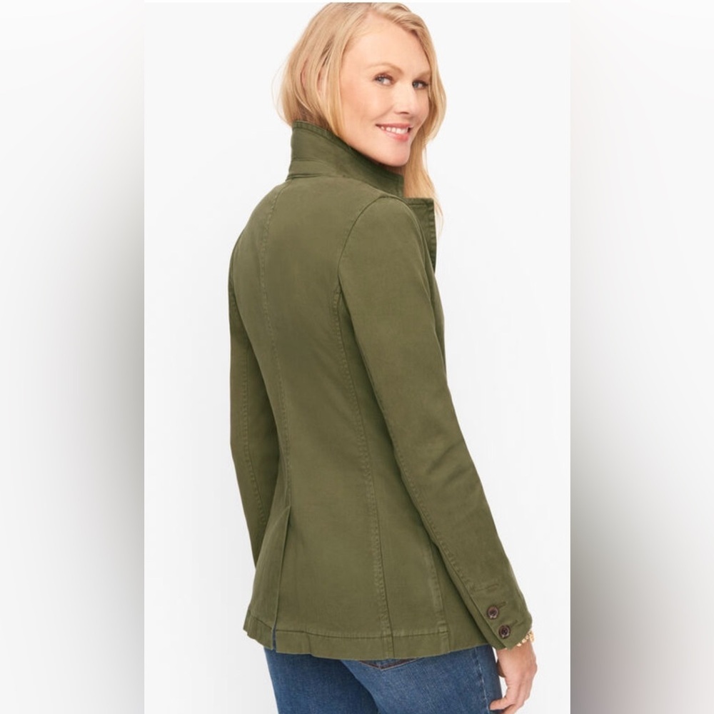 NWT Talbots Casual Washed Aiden Twill Blazer Womens Size 12 - Picture 3 of 13